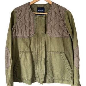 Madewell Green Quilted Patch Jacket